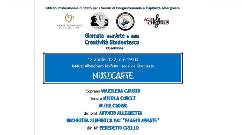 GIORNATA DELL’ARTE E DELLA CREATIVITÀ STUDENTESCA  XX EDIZIONE – MUSICARTE